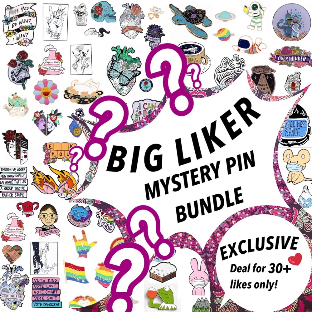 10 PINS Bulk Pin Bundle Mystery Surprise Lot - Stocking stuffers party gifts